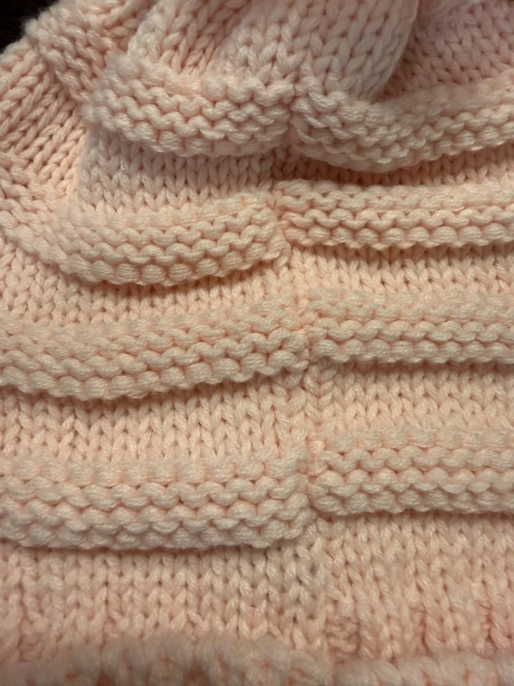 C.C Women's Exclusive Knitted Pink Cable Knit Knitted Hat Beanie with LG Pom Pom